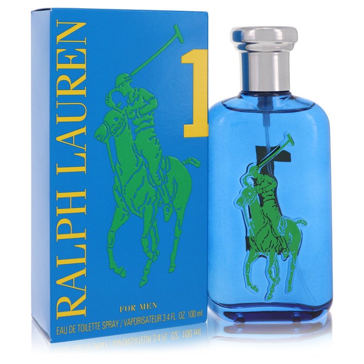 Ralph Lauren Polo Blue Eau de Toilette spray bottle and packaging on a white background