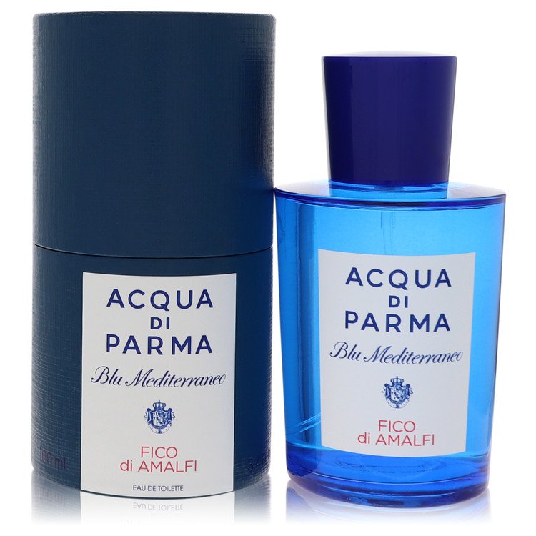 Acqua di Parma Blu Mediterraneo Fico di Amalfi perfume bottle and packaging on a white background