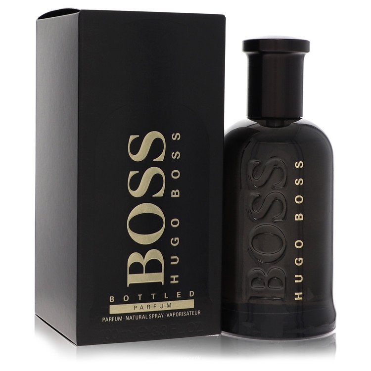 Hugo Boss bottled perfume with packaging on a white background