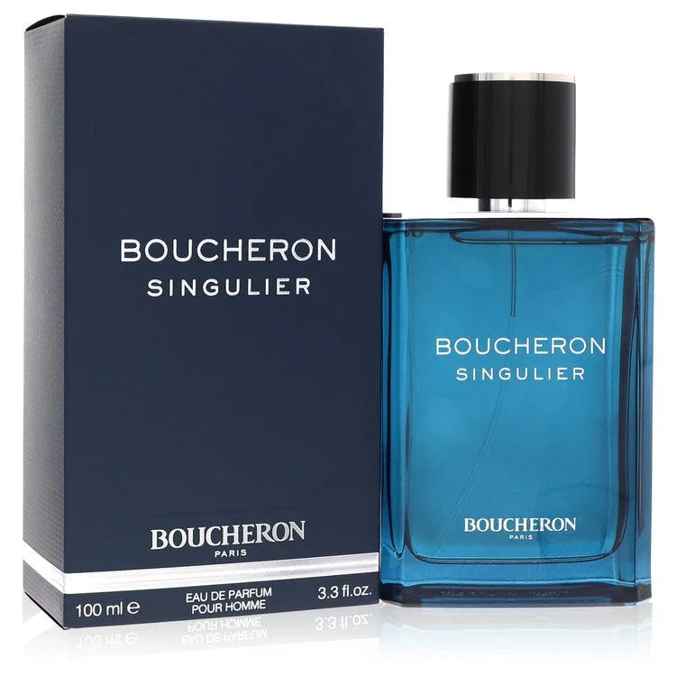 Boucheron Singulier perfume bottle and packaging on a white background