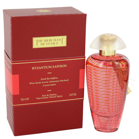 The Merchant of Venice Byzantium Saffron Perfume bottle - unisex amber leather fragrance with saffron, white suede, cedarwood and patchouli
