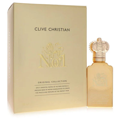 Clive Christian No. 1 perfume bottle and packaging on a white background