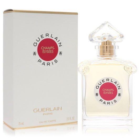 Guerlain Champs Elysees perfume bottle and packaging on a white background