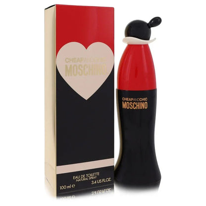 Moschino Cheap & Chic Eau de Toilette bottle — luxury women's floral woody musk fragrance featuring unique notes of yuzu, wild rose, and orris root