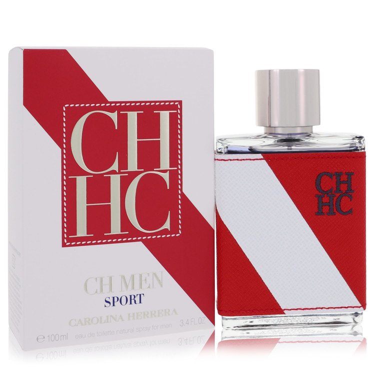Carolina Herrera CH Sport Cologne bottle — aromatic aquatic men’s Eau de Toilette with bergamot, grapefruit, sage, juniper, sea notes, Sichuan pepper, sandalwood, oakmoss, and vetiver