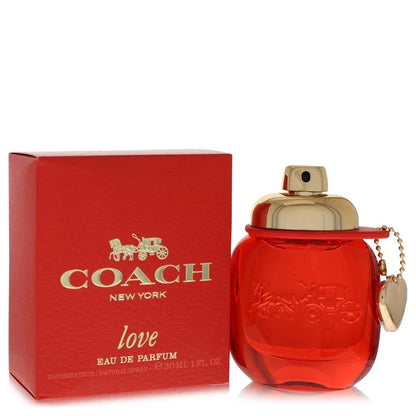 Coach New York perfume bottle and packaging on a white background