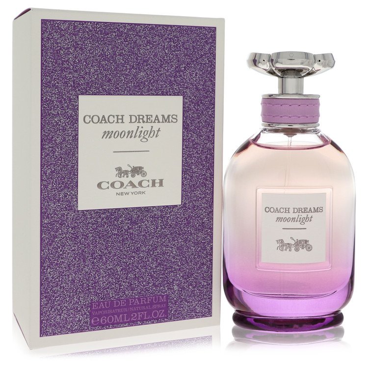 Coach Dreams Moonlight perfume bottle and packaging on a white background