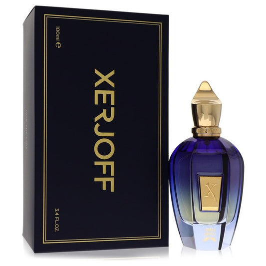 Xerjoff Comandante! Eau de Parfum bottle — luxurious woody spicy perfume with citrus, bergamot, cinnamon, fruity notes, tobacco, amber, and woody notes.
