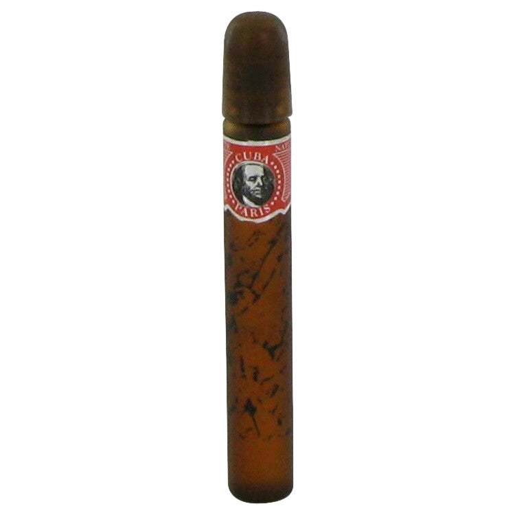Fragluxe Cuba Red Cologne bottle with dry tobacco, warm spices, earthy oakmoss and masculine woods