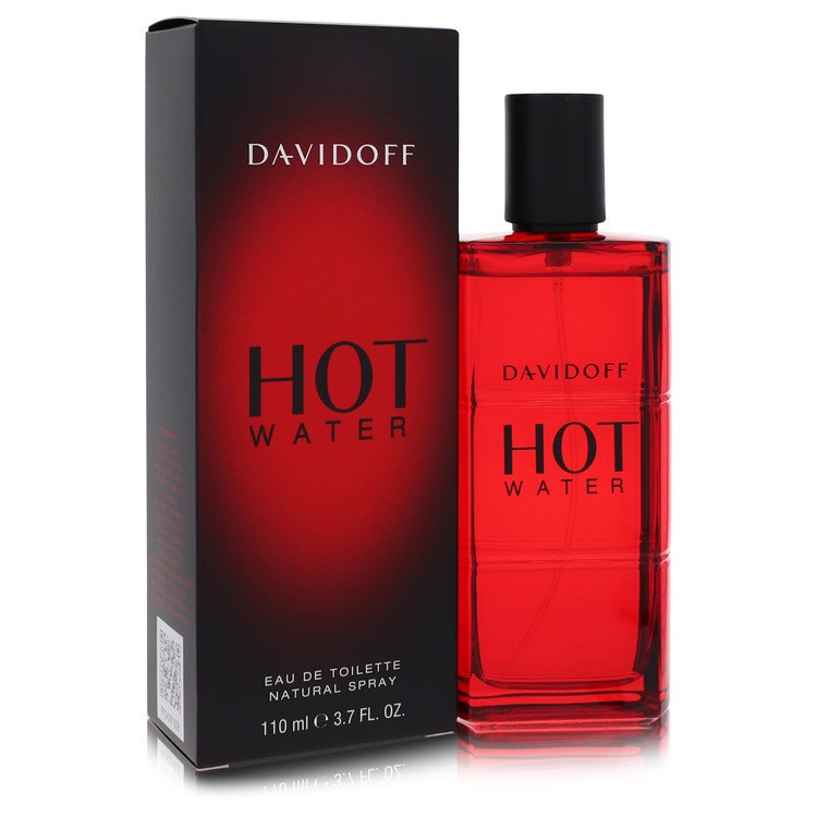 Davidoff Hot Water Eau de Toilette bottle — Amber Spicy men's fragrance with wormwood, basil, paprika, patchouli, and benzoin notes
