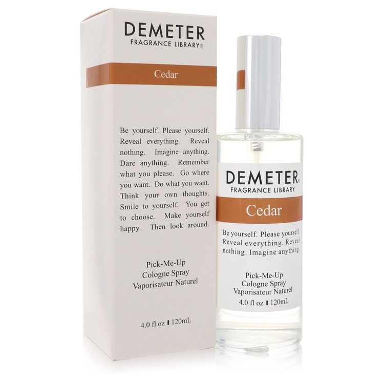 Demeter Cedar Cologne Spray bottle — minimalist unisex woody fragrance with natural Virginia cedar notes.