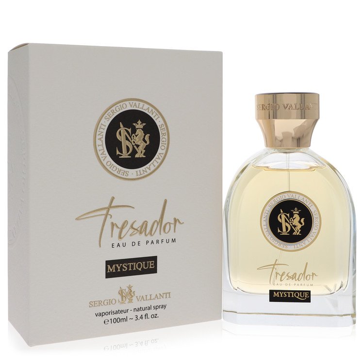 Dumont Tresador Mystique cologne bottle for men by Dumont Paris — Bold oriental woody fragrance with bergamot, cardamom, pink pepper, oud, rose, jasmine, sandalwood, amber, musk, and vetiver notes