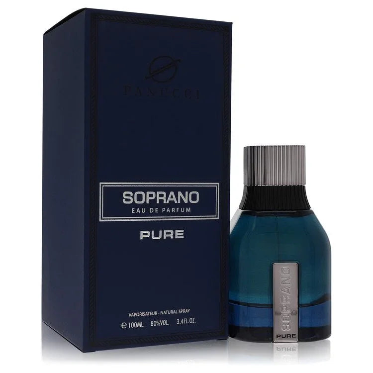 Soprano Eau de Parfum bottle and packaging on a white background
