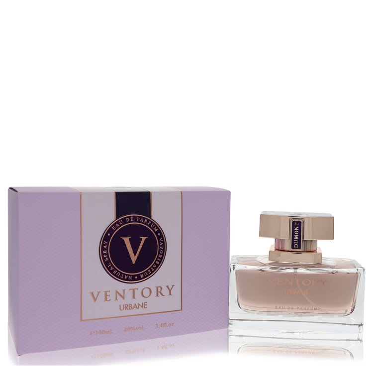 Dumont Ventory Urbane Perfume bottle — floral women's fragrance with bergamot, jasmine, peach, musk and vanilla.