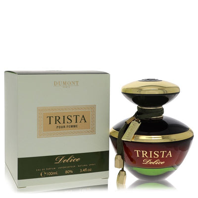 Dumont Trista Delice perfume bottle for women by Dumont Paris — Elegant floral oriental fragrance with citrus, bergamot, sweet orange, jasmine, rose, ylang ylang, sandalwood, vanilla, and musk notes