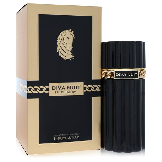 Diva Nuit perfume bottle and packaging on a white background