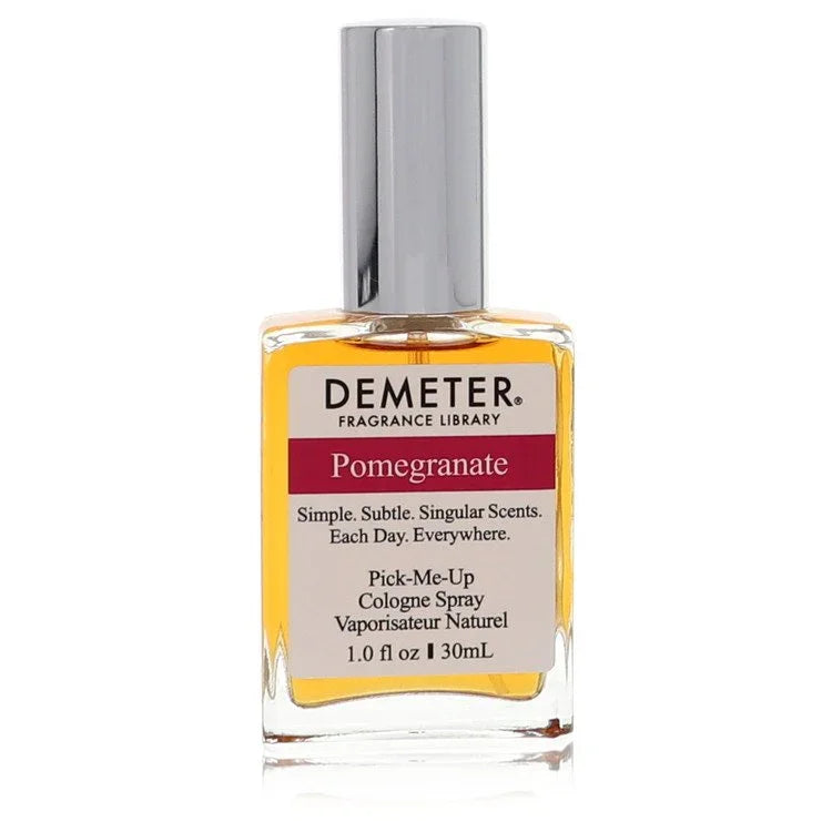 Demeter Pomegranate cologne spray bottle on a white background