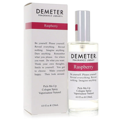 Demeter Raspberry Cologne Spray bottle — realistic juicy red raspberry single-note fragrance.