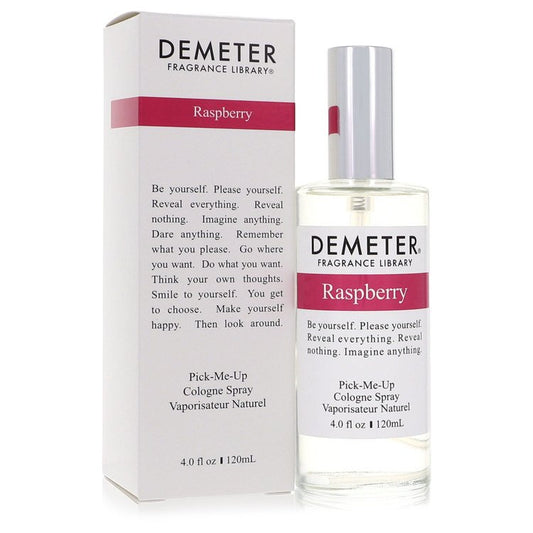 Demeter Raspberry Cologne Spray bottle — realistic juicy red raspberry single-note fragrance.