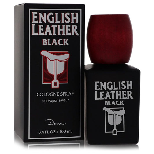 English Leather Black Cologne by Dana bottle with bergamot, coriander, leather, rosemary, musk and sandalwood
