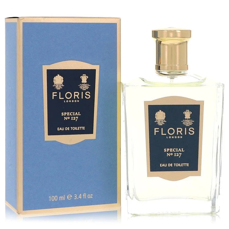 Floris Special No. 127 Eau de Toilette for Men and Women bottle - Unisex citrus aromatic fragrance with bergamot, lavender, orange, petitgrain, geranium, neroli, rose, ylang-ylang, musk, and patchouli