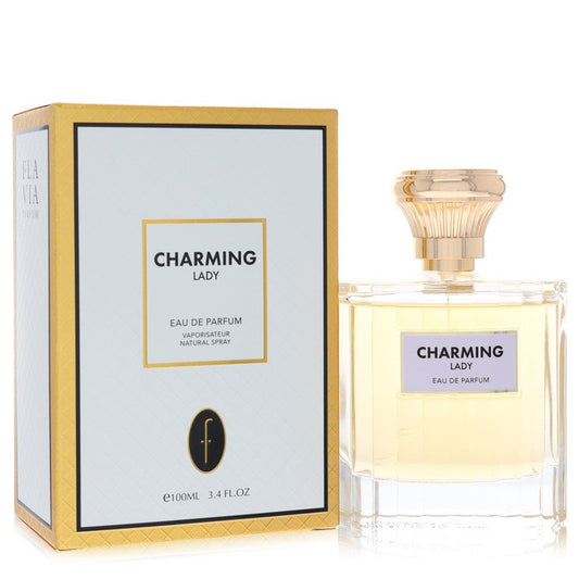 Charming Lady perfume bottle and packaging on a white background