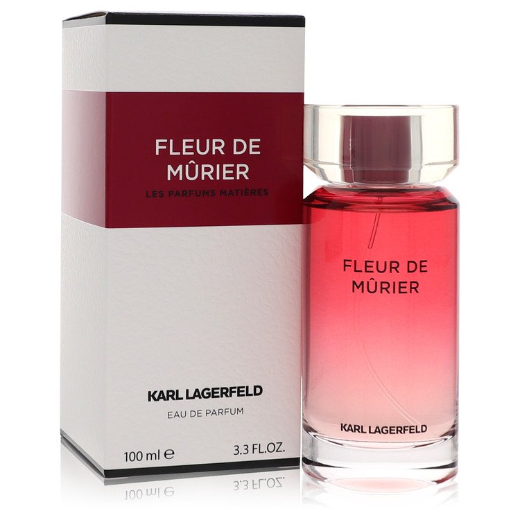 Karl Lagerfeld Fleur de Murier perfume bottle for women — Chic floral fruity fragrance with blackcurrant, bergamot, pear, mulberry blossom, rose, peony, musk, sandalwood, and amber notes