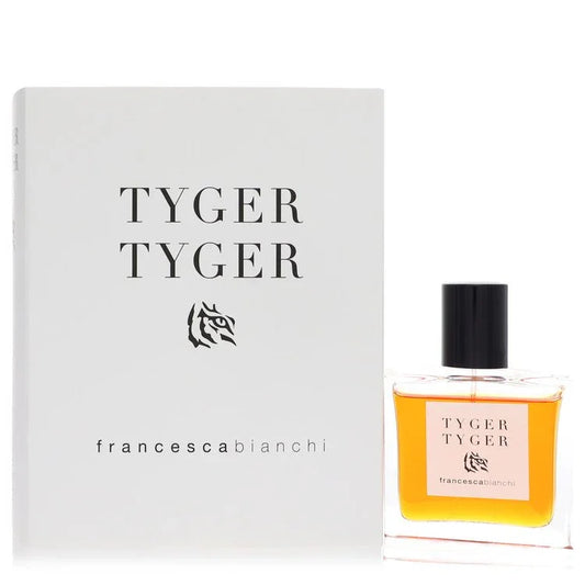 Francesca Bianchi Tyger Tyger perfume bottle and packaging on a white background