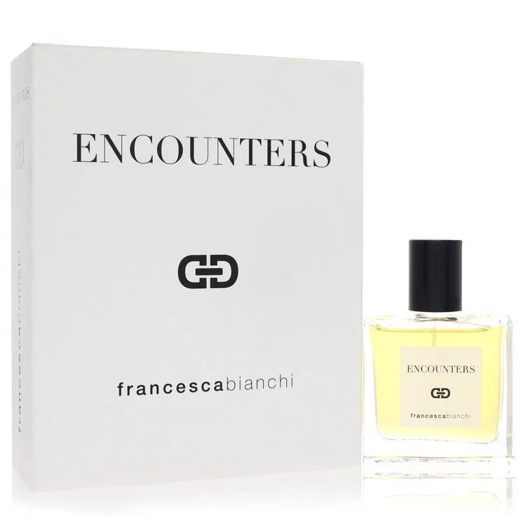 Francesca Bianchi Perfume bottle and packaging with 'Encounters' branding on a white background