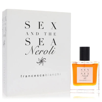 Perfume bottle and packaging of 'Sex and the Sea Neroli' by francescabianchi on a white background