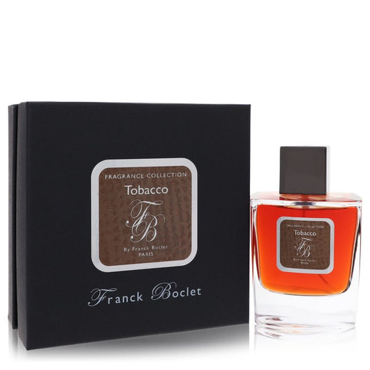 Franck Boclet Tobacco Cologne bottle — bold oriental spicy woody fragrance with bergamot, cardamom, tobacco, jasmine, vanilla, and labdanum.