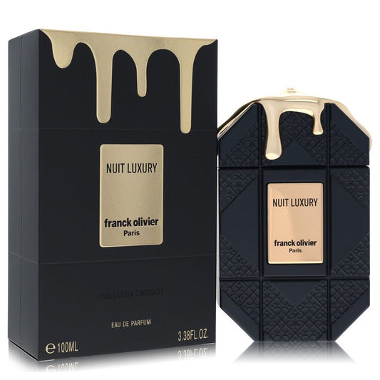 Franck Olivier Nuit Luxury Eau de Parfum bottle - men's woody oriental aromatic cologne with bergamot, cardamom, leather, iris, and sandalwood