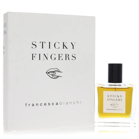 Francesca Bianchi 'Sticky Fingers' perfume bottle and packaging on a white background