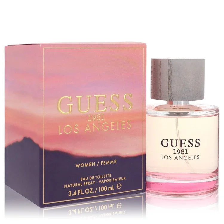 Guess 1981 Los Angeles perfume bottle and packaging on a white background