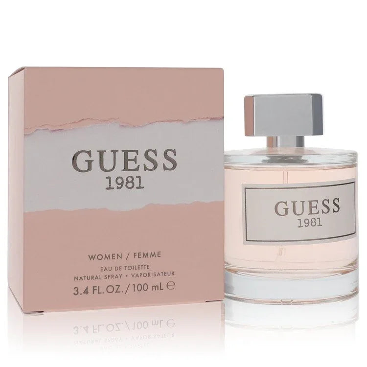 Guess 1981 women's perfume bottle and packaging on a white background