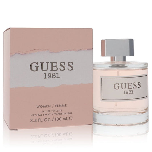 Guess 1981 women's perfume bottle and packaging on a white background