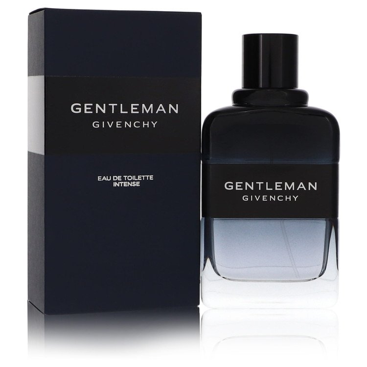 Gentleman Givenchy perfume bottle and packaging on a white background