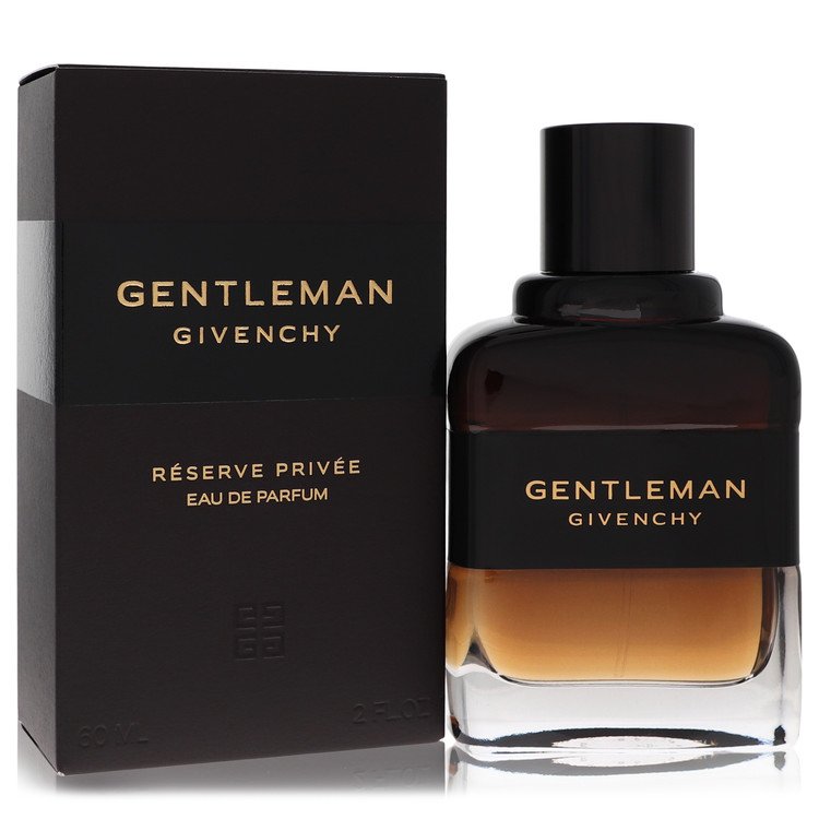 Gentleman Givenchy perfume bottle and packaging on a white background