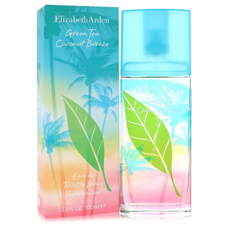 Elizabeth Arden Green Tea Coconut Breeze Perfume bottle with salted coconut, bergamot, green tea, white amber, musk and oakmoss
