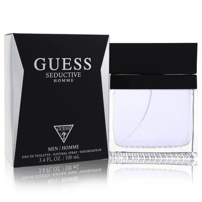 Guess Seductive Homme perfume bottle and packaging on a white background