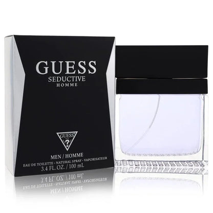 Guess Seductive Homme perfume bottle and packaging on a white background