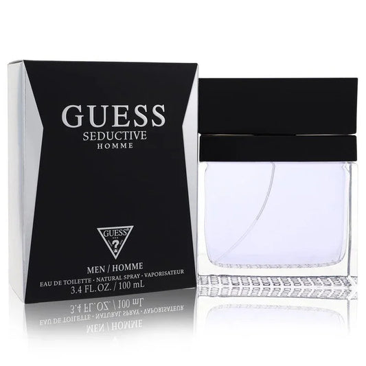 Guess Seductive Homme perfume bottle and packaging on a white background
