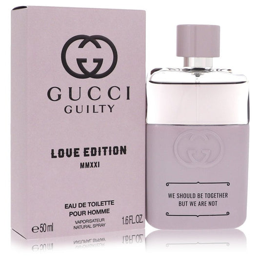Gucci Guilty Love Edition Eau de Toilette for men with packaging on a white background