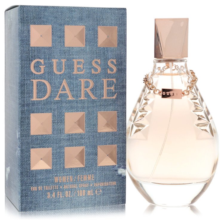 Guess Dare Eau de Toilette for Women bottle - Women's floral woody musk fragrance with kumquat, pear blossom, lemon blossom, cactus flower, jasmine, wild rose, musk, coconut, and woody notes