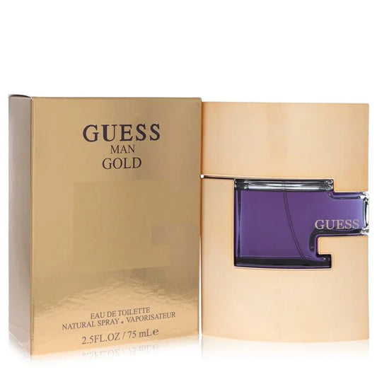 Guess Gold perfume bottle golden design fruity floral fragrance
