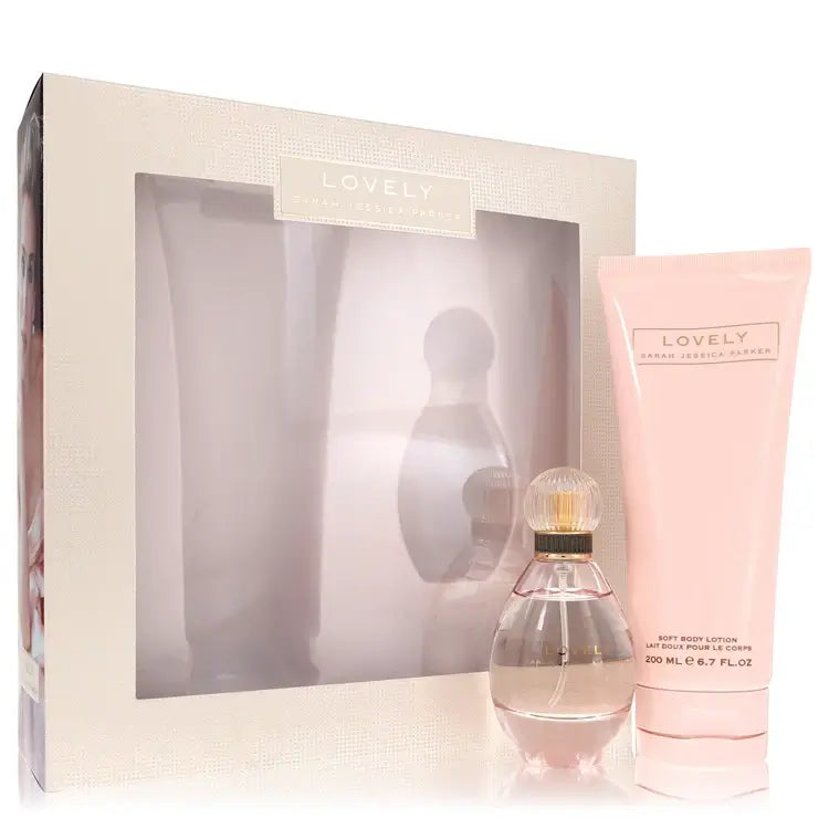 Lovely Perfume Gift Set - 1.7 oz Eau De Parfum Spray + 6.7 oz Body Lotion
