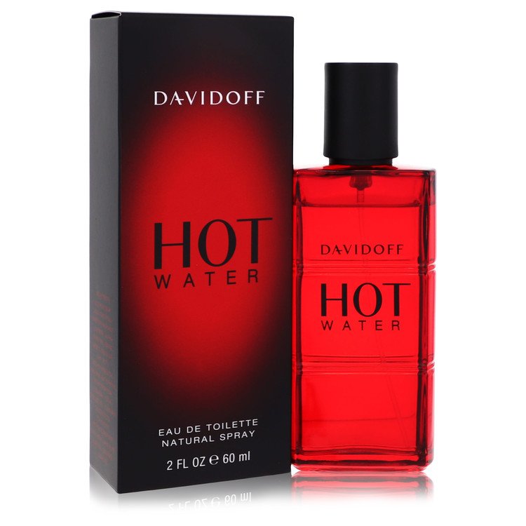 Davidoff Hot Water Eau de Toilette bottle — Amber Spicy men's fragrance with wormwood, basil, paprika, patchouli, and benzoin notes