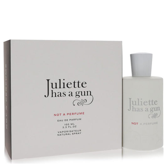 Perfume bottle and packaging of 'Juliette has a gun' on a white background