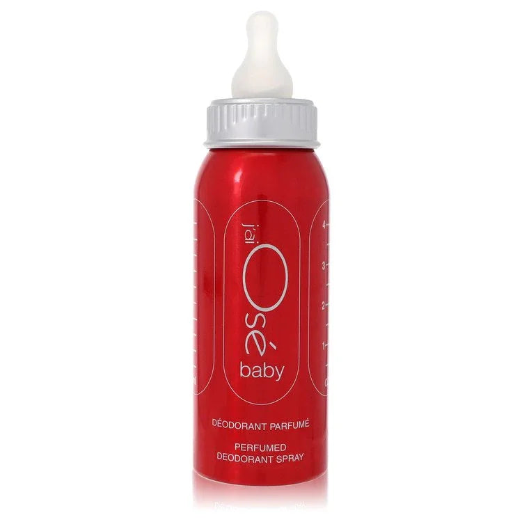 Red bottle with white cap labeled 'Ose baby' on a white background
