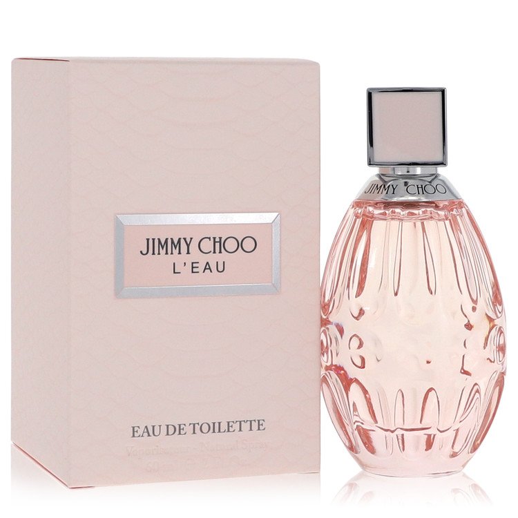 Jimmy Choo L'Eau perfume bottle and packaging on a white background